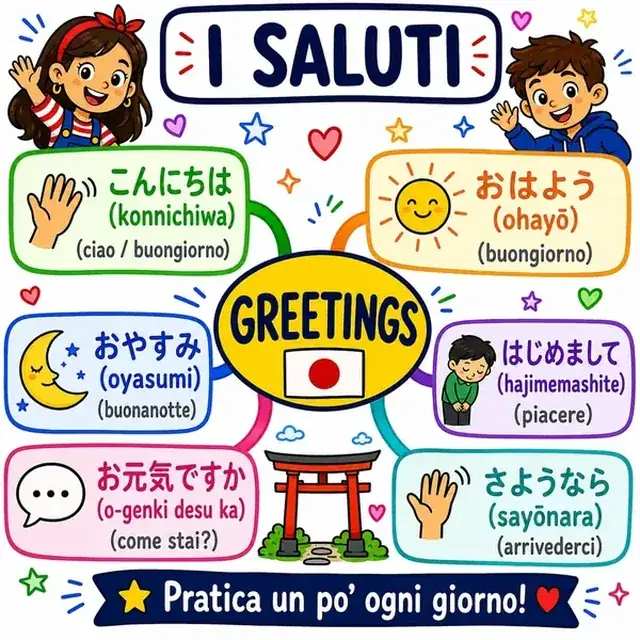 Mappa mentale: Saluti