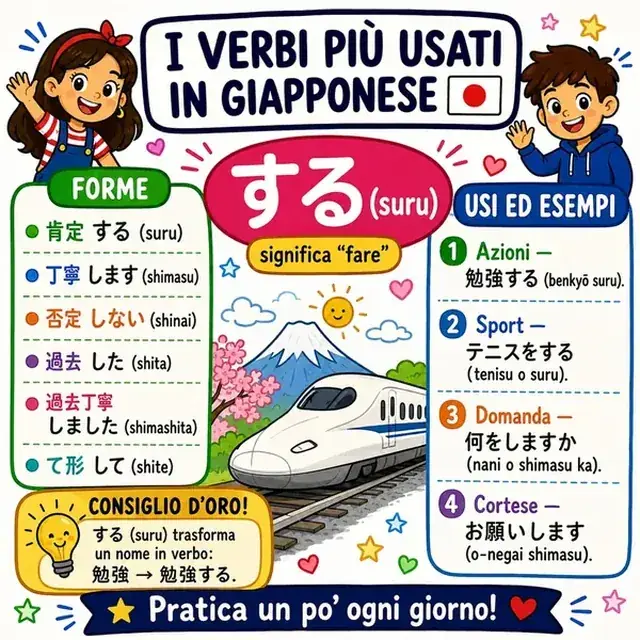 Mappa mentale: verbo する SURU